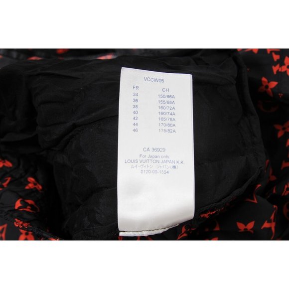 Louis Vuitton Women Jogging Pants 40 Black Red Monogram Technical Cotton Joggers - Picture 12 of 16